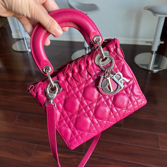 🎀Christian Dior Lady Dior Bag Bow Cannage Quilt Lambskin LIMITED EDITION - Picture 6 of 17